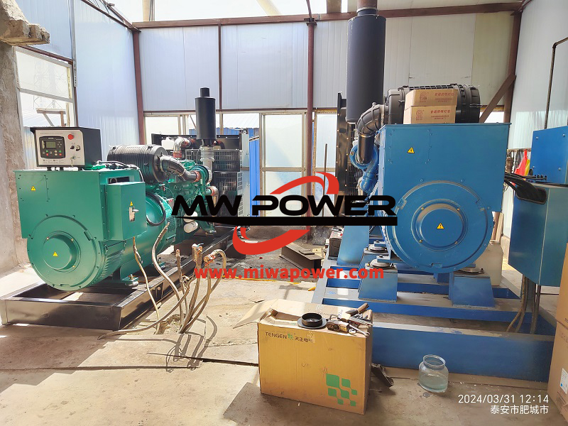 400kw潍柴发电机 在玻璃厂安装